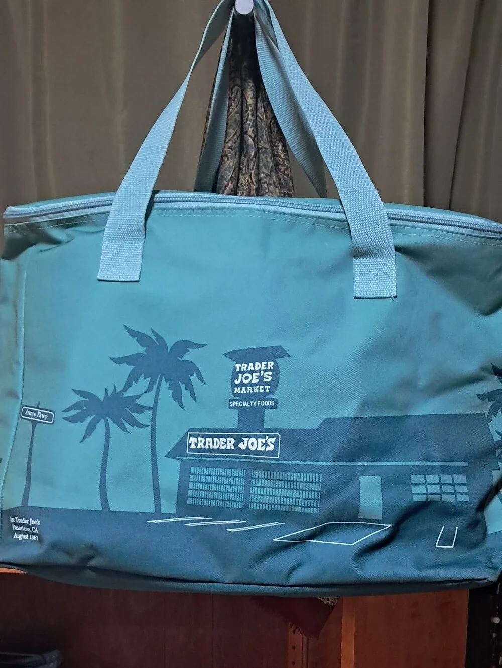 Teal Market Tote Bag TRADER JOE's